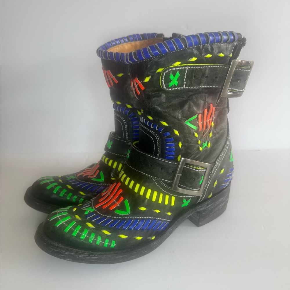 Women’s Old Gringo Hand Crafted Leather Boots Sz 7 - Picture 2 of 9